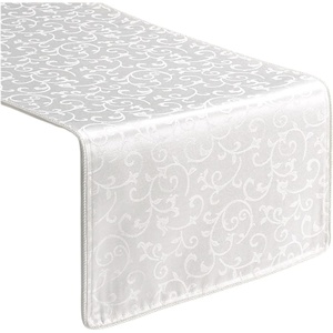 image:imageLenox Opal Innocence Reversible Table Runner Platinum  14 W x 70 LWhite