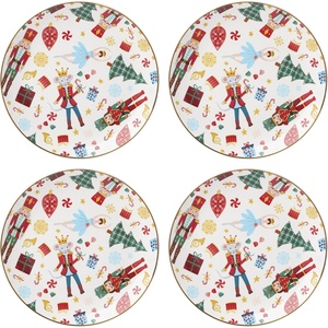 image:imageLenox Nutcracker Ballet Christmas Tidbit Plates Dessert Plate Set for 4Accent Plates  Set of 4