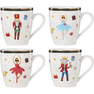 image:imageLenox Nutcracker Ballet Christmas Tidbit Plates Dessert Plate Set for 4Mugs  Set of 4