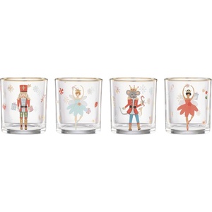 image:imageLenox Nutcracker Ballet Christmas Tidbit Plates Dessert Plate Set for 4Old Fashioned Glasses  Set of 4