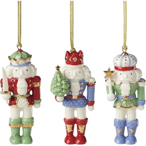 image:imageLenox Nutcracker Ballet Christmas Tidbit Plates Dessert Plate Set for 4Ornament Set  Nutcrackers